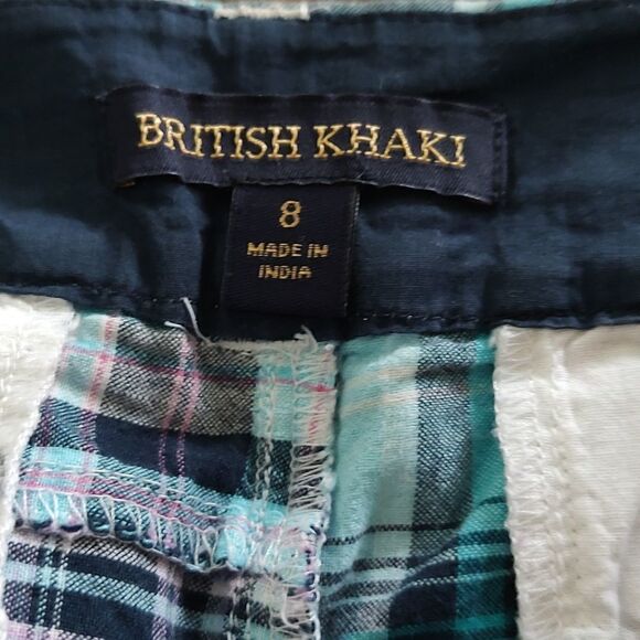 British Khaki plaid  shorts  sz 8 - Picture 3 of 3